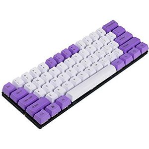 NPKC Wit Paars Gemengd 61 ANSI Keyset OEM Profiel Dikke PBT Keycap Geschikt voor MX Switches Mechanisch Gaming Toetsenbord (alleen Keycaps)