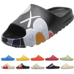 AIMENJOY Slippers voor dames en heren, antislip, sneldrogende doucheslippers, ultrazachte, dikke zool, huiskussen-slippers voor binnen en buiten, Sesam Zwart, 42.5 EU