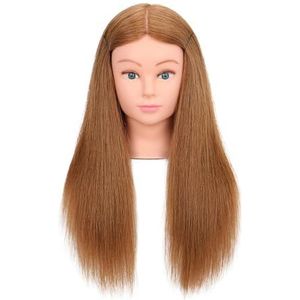 Mannequinhoofd - Blond - 22-24 inch - Cosmetologie - Met Gratis Klemhouder