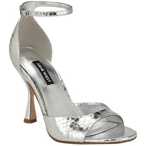 Nine West Dames Kheri sandalen met hak, Zilver 040, 39 EU