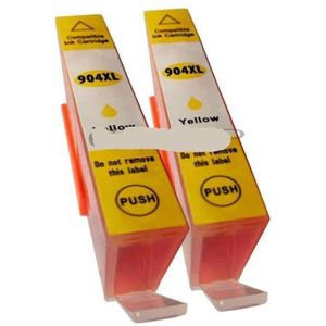 MRHZKE Inkjet Cartridge Set Voor HP904 XL Vervanging Voor HP6960 HP6970 Printers 8 Pack (2x Geel)