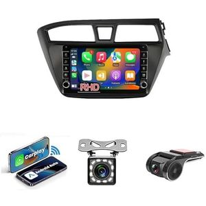 Android 14 2 DIN Autoradio Stereo 9 inch Screen voor Hyundai I20 2014-2018 GPS Navigatiesysteem FM AM RDS DAB+ Radio Carplay Android Auto Qualcomm BT 5.0 Dolby DTS(NF-4 8Core 4+64G B)