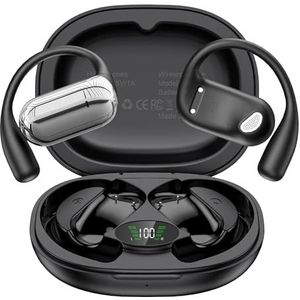 AI Taalvertaler oordopjes, OWS Real Time 3-in-1 vertaling oordopjes 150 talen en accenten & 10 offline pakketten, tweerichtingsvertaalapparaat voor reizen, zakelijke bijeenkomsten leren, zwart