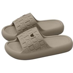 Cloudies slippers voor dames, EVA for mannen en vrouwen - Comfortabele binnenbadkamer | Zomerse pantoffels for thuis voor dames en heren | House Slides douchesandalen(Brown,45 EU)