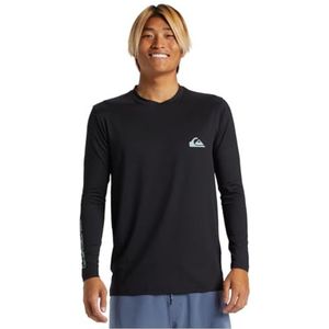 Quiksilver Heren Everyday Surf T-shirt met lange mouwen - zwart - Stof: STRETCHFLIGHT - UPF 50 - Zonbescherming