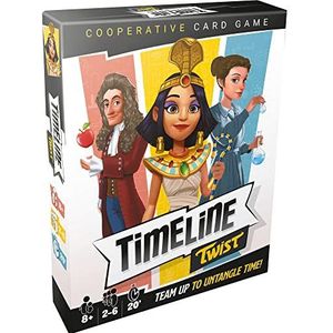 Zygomatic Timeline Twist kaartspel, vragenlijstspel, strategiespel, coöperatief spel, grappig familiespel voor kinderen en volwassenen, vanaf 8 jaar, 2-6 spelers, speeltijd