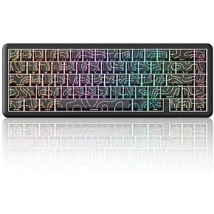 ATTACK SHARK X65 HE Magnetische Schakelaar Snelle Trigger Toetsenbord, 65% Bedraad Gaming Toetsenbord met 8000 Hz Polling Rate (Zwarte contouren)