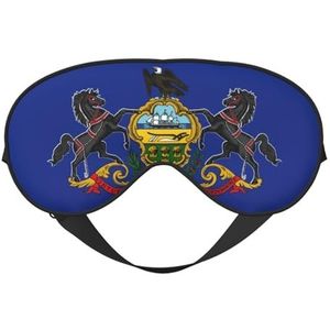 sttung Pennsylvania State Flag Print Travel - Friendly Sleep Soft Eye Mask: compacte, lichtgewicht, verstelbare riem