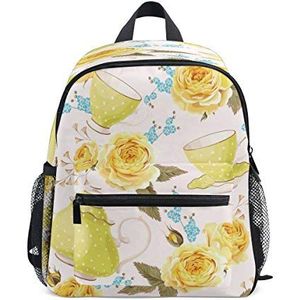 Mokken, roze, geel, schooltas, schooltas, computer, met messenger-tas voor meisjes en jongens
