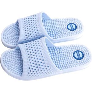 Mannen Huis Slippers Massage Slippers Voetreflexologie Sandalen Douche Slippers for Vrouwen Steunzool Acupressuur Pijnbestrijding Fasciitis, Antislip Zachte Bodem(Sky Blue,EUR 40-41)