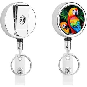 Gekleurde Papegaai Badge Reel Badge Clip Verpleegster Badge Reel Badge Houder Intrekbare Clip Intrekbare Badge Houders Badge Rollen Intrekbare Badge Reel Verpleegkundige Medische Grappig