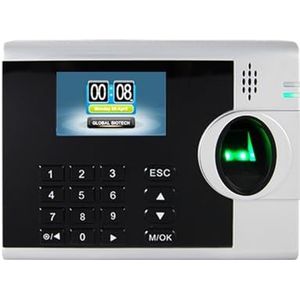 Prikklok, ZK XM218 3 inch kleurenscherm systeem vingerafdruk tijdregistratie USB TCP/IP biometrische tijdrecorder voor kleine bedrijven(XM218,1)