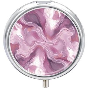 Parel Paars Marmer Pil Doos Pil Case Pil Organizer Geneeskunde Pil Organizer Wekelijkse Pil Organizer Pil Houder Kleine Pil Case Pil Containers Pil Houder voor Purse