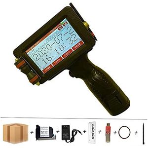 Draagbare Printer, 12.7mm Online QR Bar Batch Code Date Number Logo Expiry Date Label Portable Hand Jet Handheld TIJ Thermal Inkjet Printer