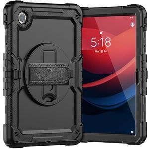 Tablet PC-hoes Compatibel met Lenovo Tab M11 TB330FU/TB331FC hoes met schermbeschermer, schokbestendige, robuuste hoes 360° draaibare handriem/standaard Compatibel met Lenovo Tab M11 11 inch (2024) Be