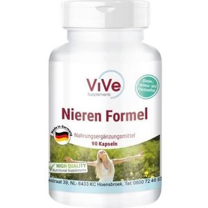 Nierformule - 90 capsules - met cranberry, berendruif, jeneverbes, berkenbladeren, paardebloem en alfalfa - hoge dosis en veganistisch | kwaliteit uit Duitsland ViVe Supplements