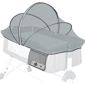 Orzbow Universeel Klamboe voor Kinderbed, Duurzaam Muggennet voor Kinderbed, Stabiele Klamboe voor Bedjewieg met Geluidloze Ritssluiting,Gemakkelijke Toegang,Snelle Installatie,met Zijtas,Donkergrijs