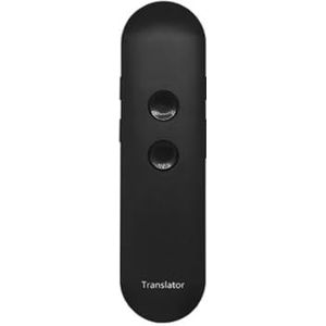 Taalvertalerapparaat, Draagbare draadloze slimme vertaler, 40 talen, tweerichtings realtime directe spraakvertaler, Bluetooth-app, meertalig(Nero)