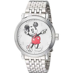 Disney Unisex-Volwassenen Analoog Quartz Horloge met Roestvrij Stalen Band WDS000681, Zilver, Quartz Horloge