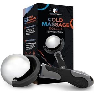 PRIME Fitness Koude massage-rolbal | koude therapie | ijsroller bal met handvat | cryo stick | spierpijn verlichten (zwart)