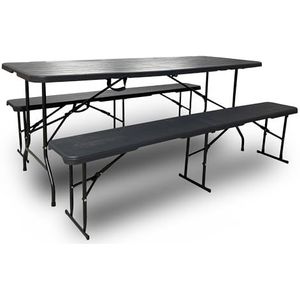 Rijoka - Klaptafel - Houtlook - Hoogwaardig HDPE - Draagkracht 150kg