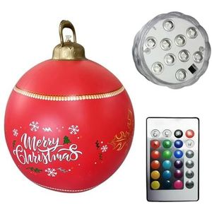 60 cm Kerstbal Ornamenten Outdoor Indoor Lichtgevende LED Kerst Decoratie Bal Ballon Opblaasbare Speelgoed Bal Kerstmisgift-K-60cm