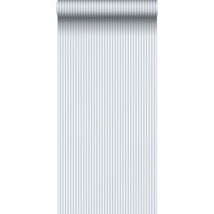 behang strepen vergrijsd blauw 50 x 900 cm - van Sanders & Sanders