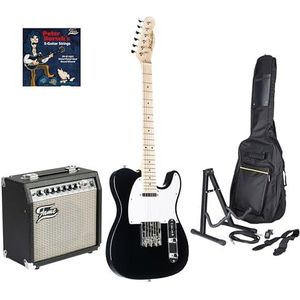 J & D TL Black + GX 15 - Elektrische gitaar-Set