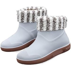 YDYAENIO Waterdichte Tuin Wellies Vrouwen Regenlaarzen voor Vrouwen, Outdoor Regenlaarzen, Winter Katoen Warm Outdoor Waterdichte Rubber Schoenen, Stijl3, 39 EU