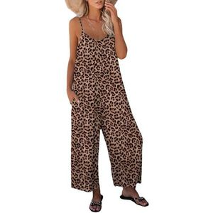 yk8fass Losse jumpsuit met bandjes yx-5332, Grote Koffie, M