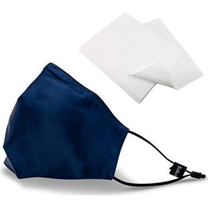 SILKIST Uniseks mondbescherming, masker, 100% zijde, 3-laagse mond- en neusbescherming, verstelbare oorlussen en neusbeugel, herbruikbaar, ademend en huidvriendelijk