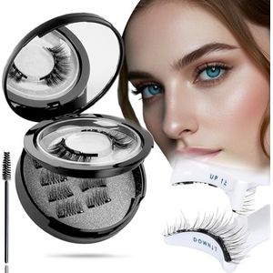 Magnetische wimpers, natuurlijke look, beste magnetische Britse kit met applicator, 3D valse wimpers, magnetische herbruikbare magneet, wimpers, magnetisch oog, geen lijm of eyeliner nodig voor