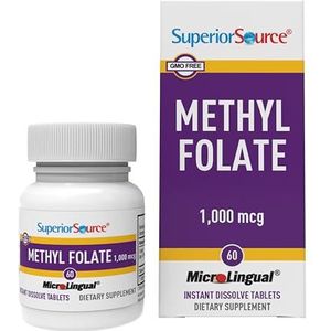 SUPERIOR SOURCE Methyl Folate (1000mcg) 60 Tablets