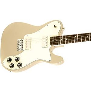 Fender 0142400706 Chris Shiflett Telecaster Deluxe Rosewood toets elektrische gitaar - zwart-P Shoreline goud