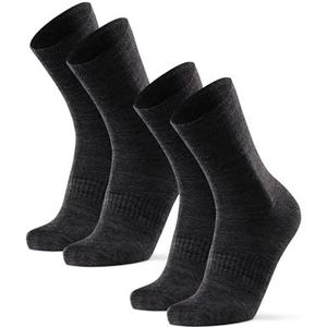 DANISH ENDURANCE Merino Wollen Linersok, Ultra-dun, Zeer Licht, Binnensok Tegen Blaren, voor Dames & Heren, 2-pack, Grijs, 43-47