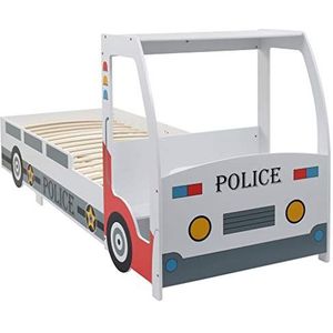 DIGBYS Kinderbed Politiewagen met Bureau 90x200 cm