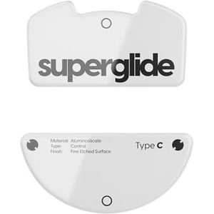 Superglide 2 - Nieuw regelbaar snelheidsgestructureerd oppervlak gladste muisvoeten/glijders gemaakt met ultrasterk glas, gladde en duurzame zool voor Razer Viper V3 Pro [wit]