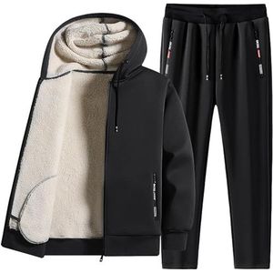 AMCOIN Man Winter Pluche Trainingspak Mannen Fleece Huispak Gevoerd en Warm