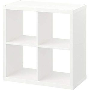 Ikea Kallax Boekenkast, boekenkast, wandrek, ruimteverdeler in wit (77 x 77 cm)