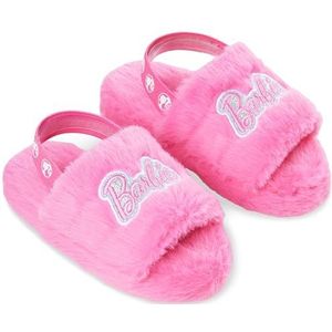 Barbie Pantoffels voor meisjes, comfortabele pantoffels - cadeau voor meisjes, Roze, 34 EU
