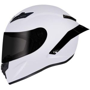 Motorhelm DOT/ECE-Gecertificeerde Integraalhelm Met Zonneklep Helm Scooter Bromfiets Bromfietshelm Modulaire Integraalhelm Voor Dames En Heren J,L/59-60CM