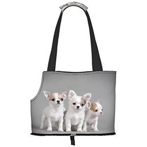 Chihuahua Puppies, Pet Carrier Handtassen, Schoudertas, Opvouwbare Tote Bag voor Pet