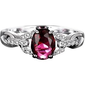 Geometrie Diamant Ring Elegante Strass Ring Blauw Rood Sieraden Ringen Vrouwen Mode Volledige Diamant Zirkoon Ringen Voor Vrouwen Maat 5 12 Verstelbare Ringen voor Mannen, roze (hot pink), 6
