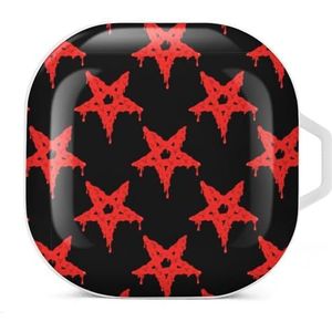 Zombie Bloody Stars Oordopjes Hoesje Compatibel met Samsung Hard Shell Beschermhoes Wit-Stijl