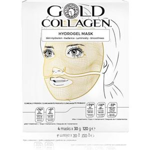 Gold - Collagen Hydrogel Maskers - 4 Stuks - Hydraterend - Huidverzorging