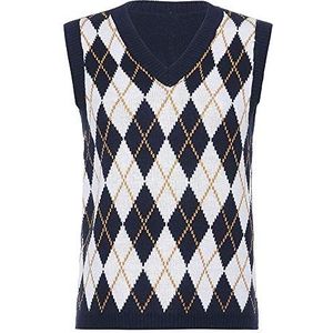 Bienwwow - Gilets - Blauw - Mouwloos - V-hals - Slim Fit