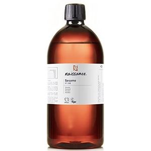 Naissance Sesamolie (Nr. 248) 900ml - Natuurlijk, Koudgeperst, Geraffineerd voor Huid, Gezicht, Baard, Nagels, Haar, Lichaam - Massage, Aromatherapie, Diy-Schoonheid, Vloeibaar