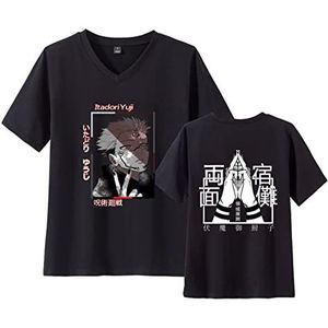 jiminhope Jujutsu Kaisen t-shirt Anime Grappige Print t-shirt Zomer Casual Korte Mouw V-hals Tee Tops Vrouwen Mannen