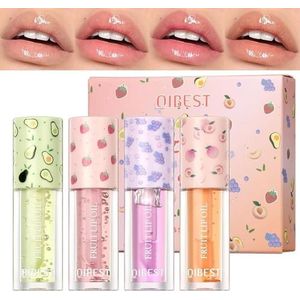 4 stuks plumping lipgloss, Big Brush Head glanzende lippenbalsem, vette lippenolie, kindvriendelijke lipprolie, lippenverzorging