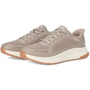 Skechers Dames Bobs Squad 4 Staple Look Sneaker, Taupe Mesh, 38.5 EU